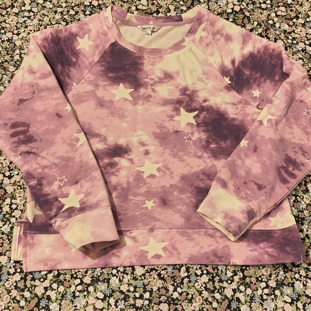 Wildfox Pink and Purple Star Kids Sweatshirt